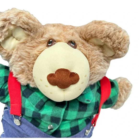 Furskins Bear Teddy Xavier  Roberts1984 Shirt Red Suspenders VIntage - Picture 11 of 16